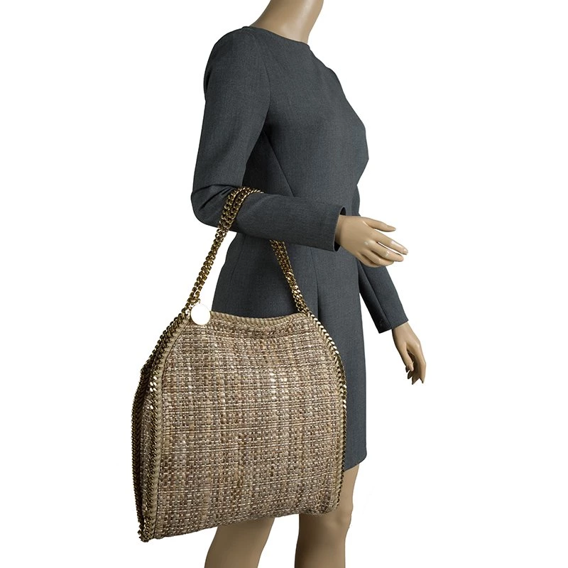 Stella McCartney Beige Fabric Small Falabella Tote For Women 4 Stella McCartney Beige Fabric Small Falabella Tote For Women - Image 2