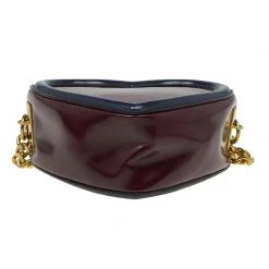 Stella McCartney Burgundy/Black Faux Leather Sailor Heart Crossbody Bag For Women -Stella McCartney Sales luxury women stella mccartney used handbags p90690 0005