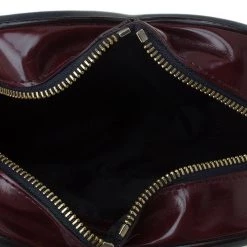 Stella McCartney Burgundy/Black Faux Leather Sailor Heart Crossbody Bag For Women -Stella McCartney Sales luxury women stella mccartney used handbags p90690 0006