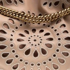 Stella McCartney Beige Faux Leather Eyelet Noma Bucket Bag For Women -Stella McCartney Sales luxury women stella mccartney used handbags p93577 005