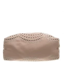 Stella McCartney Beige Faux Leather Eyelet Noma Bucket Bag For Women -Stella McCartney Sales luxury women stella mccartney used handbags p93577 006