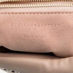 Stella McCartney Beige Faux Leather Eyelet Noma Bucket Bag For Women -Stella McCartney Sales luxury women stella mccartney used handbags p93577 009