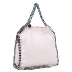 Stella McCartney Metallic Pink Faux Leather Mini Falabella Tote Bag For Women -Stella McCartney Sales luxury women stella mccartney used handbags p96448 003