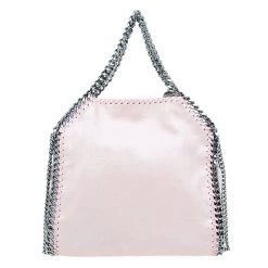 Stella McCartney Metallic Pink Faux Leather Mini Falabella Tote Bag For Women -Stella McCartney Sales luxury women stella mccartney used handbags p96448 004