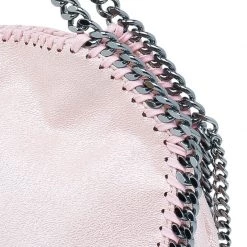 Stella McCartney Metallic Pink Faux Leather Mini Falabella Tote Bag For Women -Stella McCartney Sales luxury women stella mccartney used handbags p96448 006