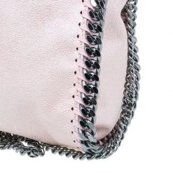 Stella McCartney Metallic Pink Faux Leather Mini Falabella Tote Bag For Women -Stella McCartney Sales luxury women stella mccartney used handbags p96448 009
