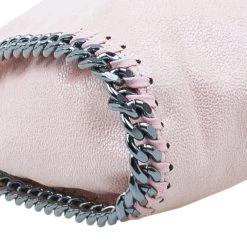 Stella McCartney Metallic Pink Faux Leather Mini Falabella Tote Bag For Women -Stella McCartney Sales luxury women stella mccartney used handbags p96448 012