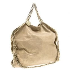 Stella McCartney Gold Faux Leather Falabella Tote For Women -Stella McCartney Sales luxury women stella mccartney used handbags p96915 003