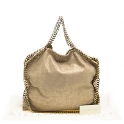 Stella McCartney Gold Faux Leather Falabella Tote For Women -Stella McCartney Sales luxury women stella mccartney used handbags p96915 009