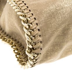 Stella McCartney Gold Faux Leather Falabella Tote For Women -Stella McCartney Sales luxury women stella mccartney used handbags p96915 010