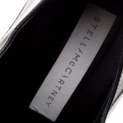 Stella McCartney Black Faux Leather Leana Wooden Wedge Lace-Up Oxfords Size 38 For Women -Stella McCartney Sales luxury women stella mccartney used shoes p101732 0007