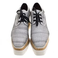 Stella McCartney Woven Faux Leather Elyse Platform Brogues Size 39 For Women -Stella McCartney Sales luxury women stella mccartney used shoes p112619 003