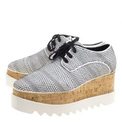 Stella McCartney Woven Faux Leather Elyse Platform Brogues Size 39 For Women -Stella McCartney Sales luxury women stella mccartney used shoes p112619 004