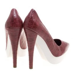 Stella McCartney Red Croc Embossed Faux Leather Platform Pumps Size 39 For Women 14 Stella McCartney Red Croc Embossed Faux Leather Platform Pumps Size 39 For Women -Stella McCartney Sales luxury women stella mccartney used shoes p114577 005