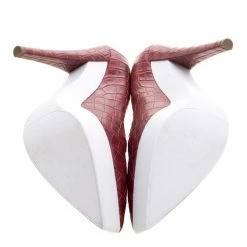 Stella McCartney Red Croc Embossed Faux Leather Platform Pumps Size 39 For Women 15 Stella McCartney Red Croc Embossed Faux Leather Platform Pumps Size 39 For Women -Stella McCartney Sales luxury women stella mccartney used shoes p114577 006