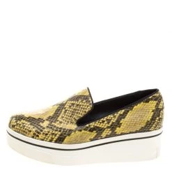 Stella McCartney Two Tone Faux Python Creeper Platform Loafers Size 39 For Women -Stella McCartney Sales luxury women stella mccartney used shoes p115846 0002