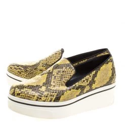 Stella McCartney Two Tone Faux Python Creeper Platform Loafers Size 39 For Women -Stella McCartney Sales luxury women stella mccartney used shoes p115846 0004