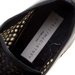 Stella McCartney Black Woven Faux Leather Canyon Wicker Elyse Platform Brogues Size 36.5 For Women -Stella McCartney Sales luxury women stella mccartney used shoes p121098 0007