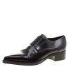 Stella McCartney Black Faux Leather Frankie Pointed Toe Elastic Detail Loafers Size 38 For Women -Stella McCartney Sales luxury women stella mccartney used shoes p125640 001