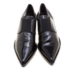 Stella McCartney Black Faux Leather Frankie Pointed Toe Elastic Detail Loafers Size 38 For Women 13 Stella McCartney Black Faux Leather Frankie Pointed Toe Elastic Detail Loafers Size 38 For Women -Stella McCartney Sales luxury women stella mccartney used shoes p125640 003