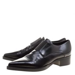 Stella McCartney Black Faux Leather Frankie Pointed Toe Elastic Detail Loafers Size 38 For Women 14 Stella McCartney Black Faux Leather Frankie Pointed Toe Elastic Detail Loafers Size 38 For Women -Stella McCartney Sales luxury women stella mccartney used shoes p125640 004