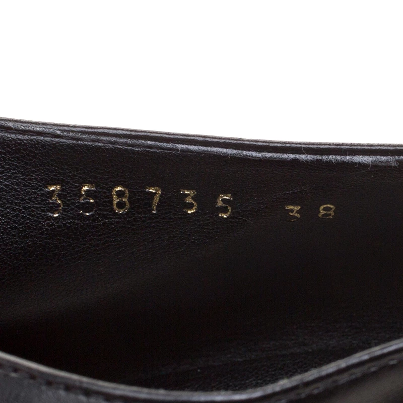 Stella McCartney Black Faux Leather Frankie Pointed Toe Elastic Detail Loafers Size 38 For Women 9 Stella McCartney Black Faux Leather Frankie Pointed Toe Elastic Detail Loafers Size 38 For Women - Image 7