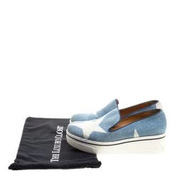 Stella McCartney Light Wash Star Printed Denim Binx Platform Slip On Sneakers Size 40 For Women -Stella McCartney Sales luxury women stella mccartney used shoes p126544 0008