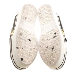 Stella McCartney Black Snake Effect Faux Leather With Yellow Star Appliqué Platform Slip On Sneakers Size 39 For Women -Stella McCartney Sales luxury women stella mccartney used shoes p127018 006