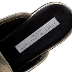Stella McCartney Metallic Faux Croc Effect Leather Slip On Loafers Size 37 For Women -Stella McCartney Sales luxury women stella mccartney used shoes p132376 007