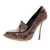 Stella McCartney Python Embossed Pointed Toe Loafer Pumps Size 38 For Women -Stella McCartney Sales luxury women stella mccartney used shoes p13247 001