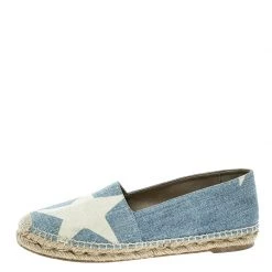 Stella McCartney Blue Denim Rocio Star Print Flat Espadrilles Size 37 For Women -Stella McCartney Sales luxury women stella mccartney used shoes p136687 0002