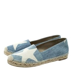 Stella McCartney Blue Denim Rocio Star Print Flat Espadrilles Size 37 For Women -Stella McCartney Sales luxury women stella mccartney used shoes p136687 0004