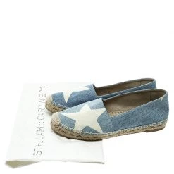 Stella McCartney Blue Denim Rocio Star Print Flat Espadrilles Size 37 For Women -Stella McCartney Sales luxury women stella mccartney used shoes p136687 0008