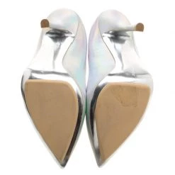 Stella McCartney Metallic Silver Holographic Faux Leather Pointed Toe Pumps Size 39 For Women -Stella McCartney Sales luxury women stella mccartney used shoes p136935 0006