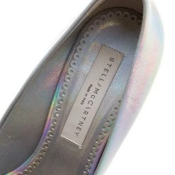 Stella McCartney Metallic Silver Holographic Faux Leather Pointed Toe Pumps Size 39 For Women -Stella McCartney Sales luxury women stella mccartney used shoes p136935 0007