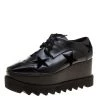Stella McCartney Black Faux Leather Elyse Star Platform Derby Size 37 For Women -Stella McCartney Sales luxury women stella mccartney used shoes p138163 0001