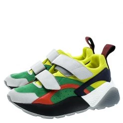 Stella McCartney Multicolor Color Block Faux Suede Eclypse Platform Sneakers Size 38 For Women -Stella McCartney Sales luxury women stella mccartney used shoes p138294 0004