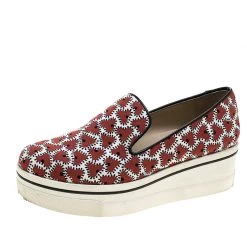 Stella McCartney Sales 26 Stella McCartney Abstract Print Canvas Platform Slip On Sneakers Size 39 For Women