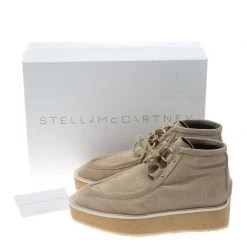 Stella McCartney Beige Faux Suede High Clipper Platform Ankle Boots Size 37.5 For Women -Stella McCartney Sales luxury women stella mccartney used shoes p148701 0008