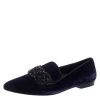 Stella McCartney Purple Velvet Crystal Embellished Smoking Slippers Size 38.5 For Women -Stella McCartney Sales luxury women stella mccartney used shoes p151023 0001