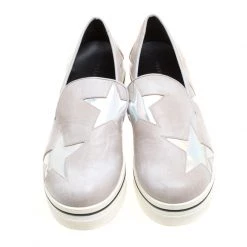 Stella McCartney Beige Faux Leather Binx Star Platform Slip On Sneakers Size 38 For Women -Stella McCartney Sales luxury women stella mccartney used shoes p151842 0003