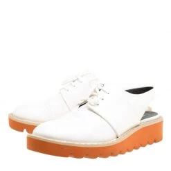 Stella McCartney White Faux Leather Slingback Oxfords Size 39 For Women -Stella McCartney Sales luxury women stella mccartney used shoes p154623 0004