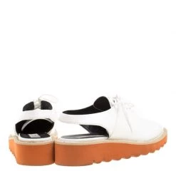 Stella McCartney White Faux Leather Slingback Oxfords Size 39 For Women -Stella McCartney Sales luxury women stella mccartney used shoes p154623 0005
