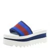 Stella McCartney Blue Canvas Platform Slides Size 38 For Women 2 Stella McCartney Blue Canvas Platform Slides Size 38 For Women -Stella McCartney Sales luxury women stella mccartney used shoes p154825 0001