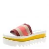 Stella McCartney Red Color Block Canvas Platform Slides Size 38 For Women -Stella McCartney Sales luxury women stella mccartney used shoes p154827 0001