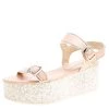 Stella McCartney Beige/Silver Faux Leather Geena Marble Platform Sandals Size 38 For Women -Stella McCartney Sales luxury women stella mccartney used shoes p155237 0001