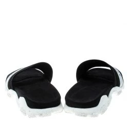 Stella McCartney Black Faux Suede And Fabric Sporty Slides Size 38 For Women -Stella McCartney Sales luxury women stella mccartney used shoes p163614 005
