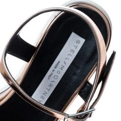 Stella McCartney Bronze Faux Leather Indium Elyse Star Wedge Sandals Size 36.5 For Women -Stella McCartney Sales luxury women stella mccartney used shoes p164264 1545815152 005