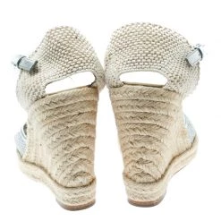 Stella McCartney Metallic Silver Fabric And Faux Leather Espadrille Wedge Sandals Size 36 For Women 15 Stella McCartney Metallic Silver Fabric And Faux Leather Espadrille Wedge Sandals Size 36 For Women -Stella McCartney Sales luxury women stella mccartney used shoes p176343 1550486104 006