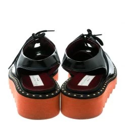 Stella McCartney Black Faux Leather Slingback Oxfords Size 37 For Women -Stella McCartney Sales luxury women stella mccartney used shoes p176362 005